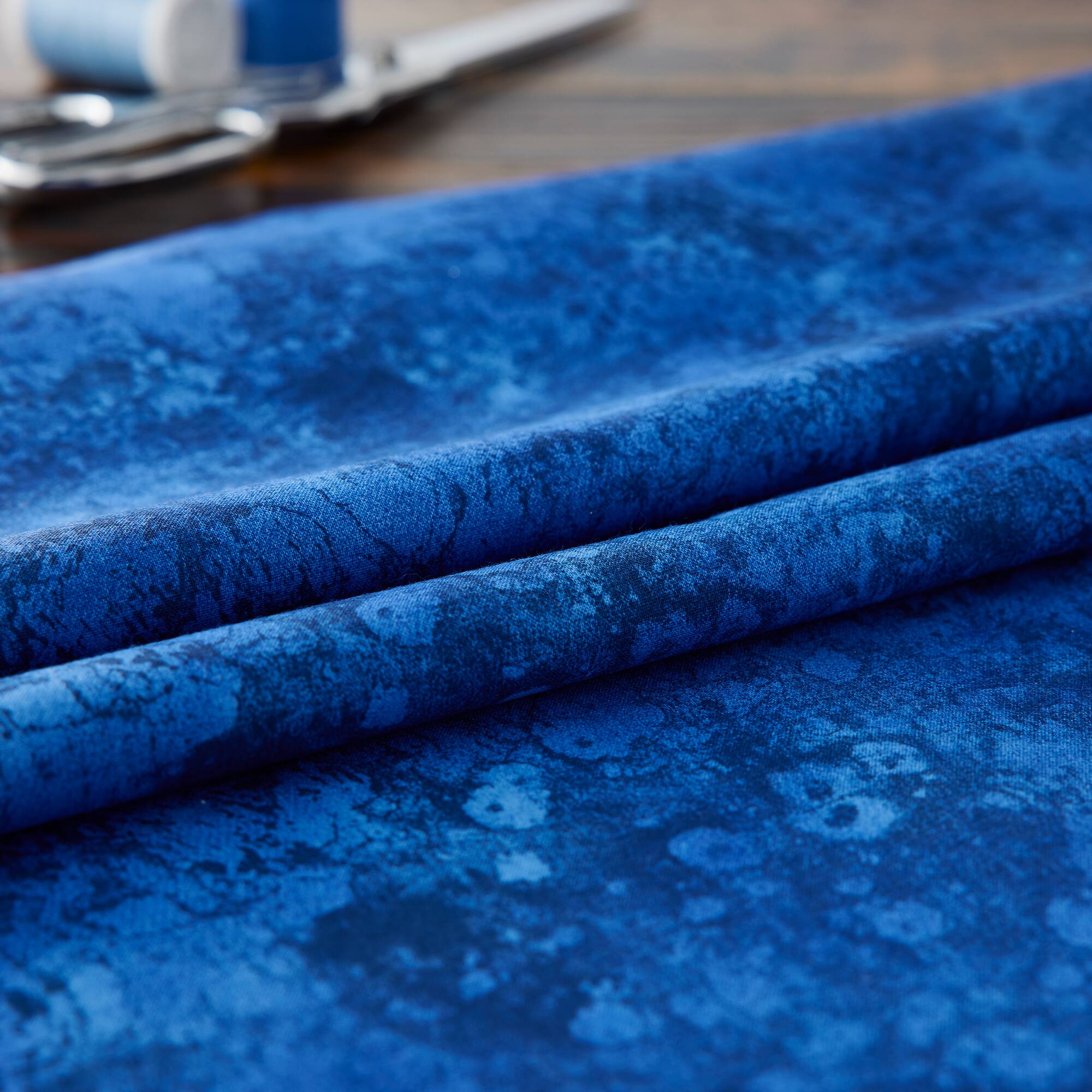 Fabric Traditions Navy Texture Cotton Fabric